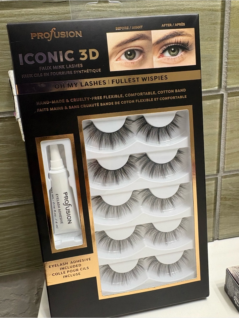 Profusion Cosmetics Iconic 3D Faux Mink Lashes - Black NIB